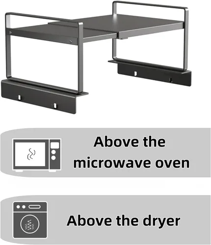 Miniatura 5 de Estante de almacenamiento ajustable para refrigerador, estante organizador expandible de 12.4 a 23.62 pulgadas, almacenamiento para refrigerador