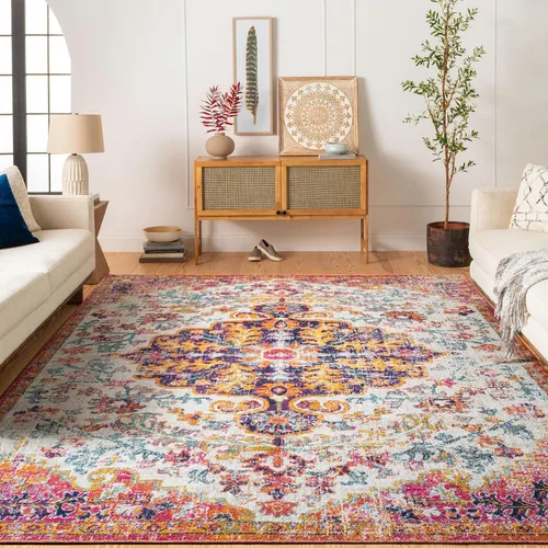 Miniatura 48 de Artistic Weavers Romaine - Alfombra vintage con medallón, 2 pies x 3 pies, celeste Azul cielo