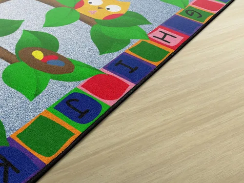 Miniatura 8 de Flagship Carpets Alfombra educativa con diseño de búhos del alfabeto para el aula o la habitación de los niños, tapete de juego para enseñar