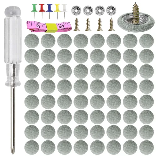 Miniatura 8 de Juego de 65 kits de reparación de techo de automóvil, 262 piezas de remaches a presión de techo para interior de techo, hebilla de reparación