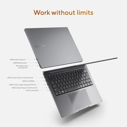 Miniatura 7 de ASUS ExpertBook PM3 - Laptop empresarial de 14 pulgadas, procesador AMD Ryzen AI7 350, 32 GB de RAM, SSD de 1 TB, WiFi 7, Windows 11 Pro, gris
