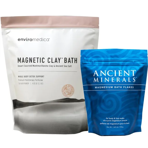 Enviromedica Arcilla magnética - Escamas de baño de magnesio de minerales antiguos - Desintoxicación natural - Alta eficiencia de absorción para