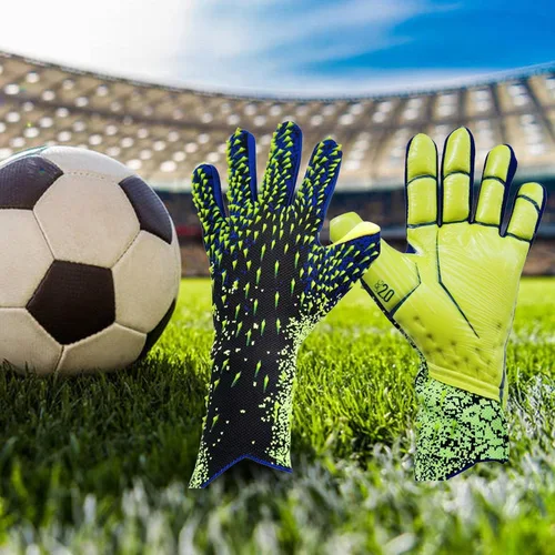 Miniatura 3 de N/A/A Guantes de portero, guantes de portero de fútbol, guantes de portero para niños con soporte para los dedos, guantes duraderos para adultos