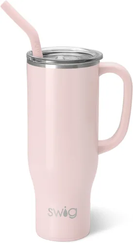 Miniatura 26 de Swig Life Mega Taza de 30 oz, Vaso de 30 oz con Asa y Pajita, Compatible con Portavasos, Apto para Lavavajillas, Vaso Aislado Extra Grande, Botella