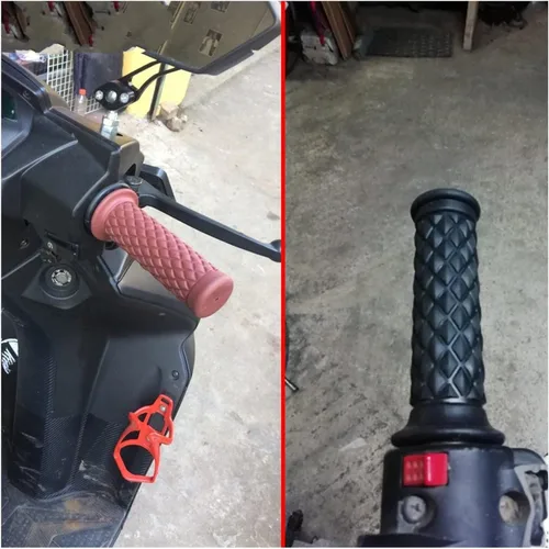 Miniatura 3 de Manillar de motocicleta de 7/8 pulgadas, 0.866 in, manillar de goma vintage, extremos de barra de agarre para Yamaha TDM 900 850 Mt125 Mt03 Mt01 Mt