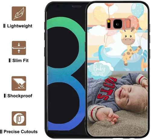 Miniatura 6 de Funda personalizada para Samsung Galaxy S8 Plus, funda personalizada antiarañazos con vidrio templado, funda protectora a prueba de golpes, de TPU