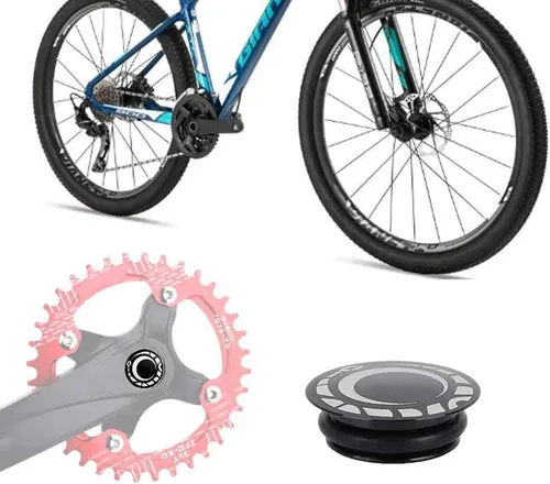 Miniatura 5 de keenso Cubierta de manivela para bicicleta, 2 piezas de aleación de aluminio para manivela de montaña, cubierta de manivela hueca para bicicleta