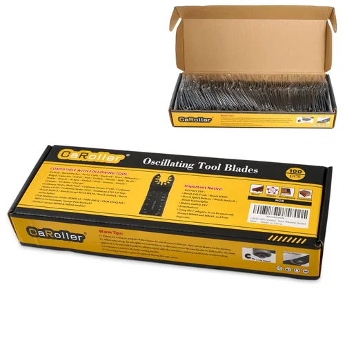 Miniatura 7 de CaRoller 100 Piezas hojas de sierra oscilantes, cuchillas de herramientas oscilantes universales, kits de cuchillas multiherramienta para madera