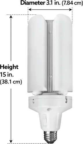 Miniatura 3 de Feit Electric Panel de luz LED con sensor de movimiento, equivalente a 300 W, panel ajustable de 90°, base estándar E26, CRI 80, 4000 lúmenes