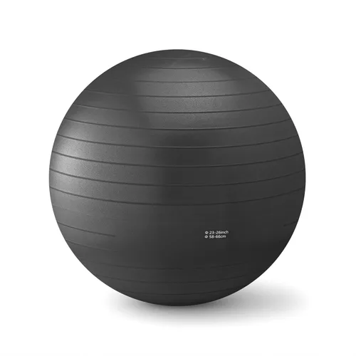 Miniatura 6 de Amazon Basics - Pelota antiestallido para ejercicios con bomba, diámetro de 23-26" Negro