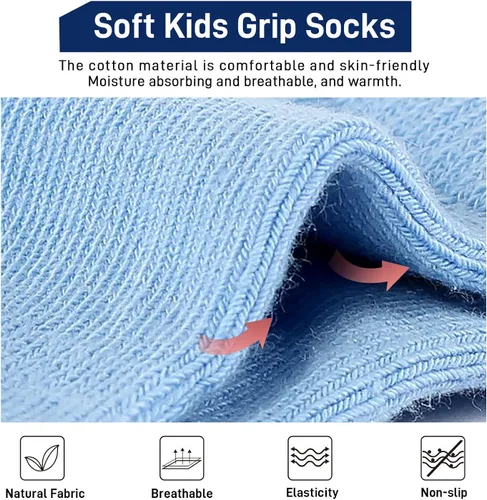 Miniatura 4 de SIMYJOY ENJOY THE SIMPLICITY Calcetines antideslizantes para niños pequeños con agarre calcetines de algodón con agarre