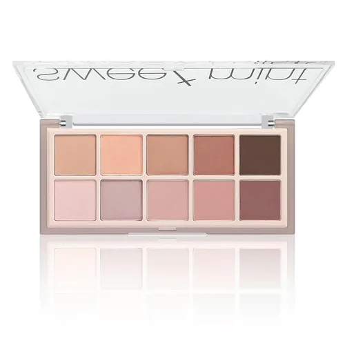 Miniatura 9 de Go Ho Paleta de sombra de ojos de 10 colores, paleta de sombra de ojos mate para mujeres mayores, tonos mezclables altamente pigmentados, paleta