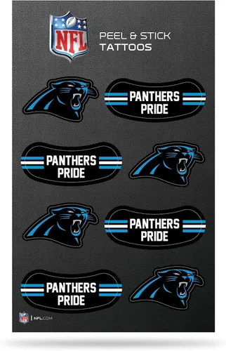 Miniatura 27 de Rico Industries NFL Footbal Peel & Stick Temporary Tattoos - Eye Black - Game Day Approved!