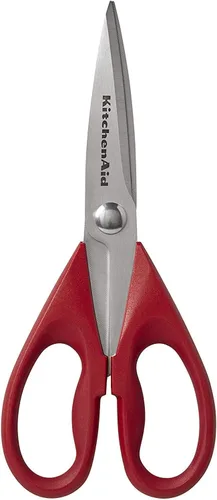 Miniatura 9 de KitchenAid Tijeras de cocina multiusos con funda protectora, tijeras de acero inoxidable duraderas, aptas para lavavajillas, mango cómodo de agarre