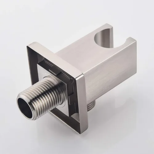 Miniatura 4 de Codo de suministro de pared con soporte de ducha de mano, conector de manguera de ducha cuadrado de latón G1/2, salida de agua de montaje en pared