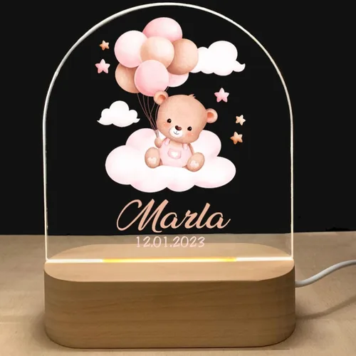 Miniatura 17 de Luz nocturna personalizada para bebés y niños, regalos personalizados con nombre, regalos de bautizo para niñas/niños, lámpara nocturna regulable