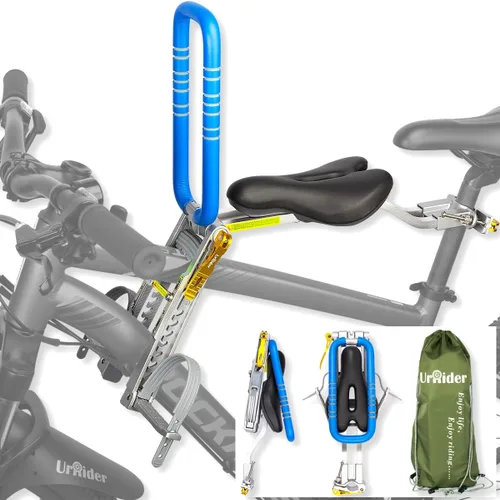 Miniatura 10 de UrRider Asiento de bicicleta para niños, asiento de bicicleta para niños de montaje frontal, apto para bicicletas de montaña, bicicletas de crucero