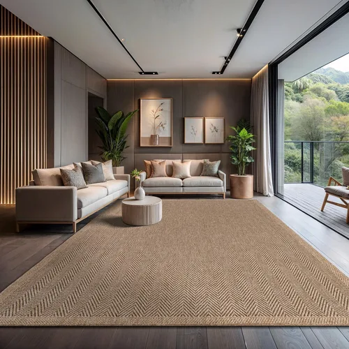 Miniatura 27 de CAMILSON Easy Alfombra de yute, 2 x 3 pulgadas, interiores y exteriores, fibra gris oscuro, para sala de estar, patio y cocina, diseño tejido
