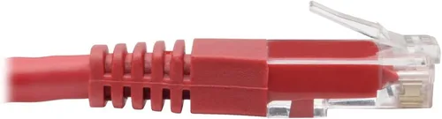Miniatura 3 de Tripp Lite Cable de conexión moldeado Gigabit Cat6 Cat5e RJ45 M/M 550MHz Rojo