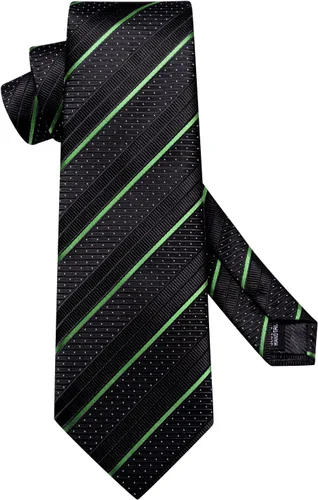 Miniatura 177 de Hi-Tie Corbatas de seda para hombre, diseño de cachemira a rayas, con bolsillo, gemelos cuadrados, conjunto formal de negocios