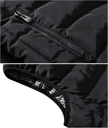 Miniatura 4 de Feiairuike Abrigos de chaleco acolchados para exteriores con cuello alto para hombre
