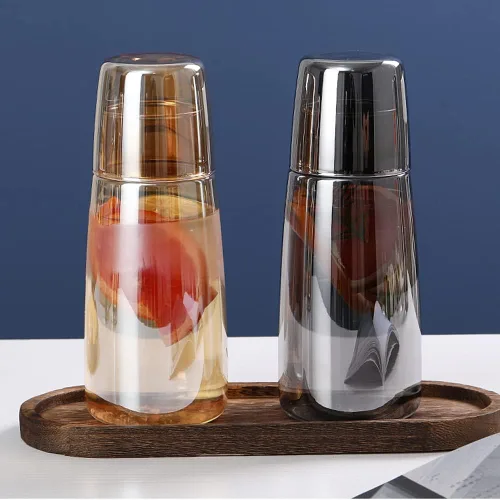 Miniatura 8 de Yalucky Juego de jarras de agua de noche con vaso, jarra de noche y juego de vidrio para mesita de noche, dormitorio, habitación de invitados