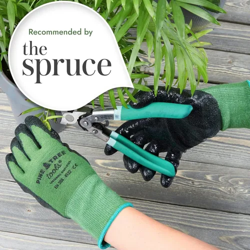 Miniatura 6 de Guantes de jardinería de bambú, recubiertos de goma, aptos para pantalla táctil, transpirables y ligeros, para hombres y mujeres