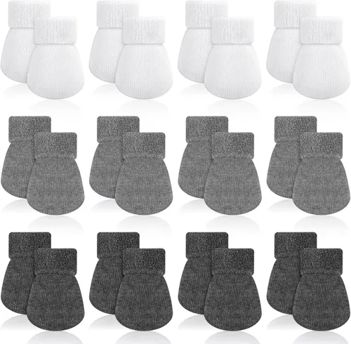 12 pares de guantes prematuros para niñas y niños prematuros, guantes prematuros para bebés prematuros para recién nacidos y niños pequeños