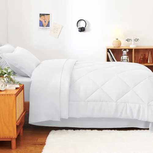 Miniatura 247 de CozyLux Juego de edredón tamaño King, color naranja quemado, toda la ropa de cama en una sola bolsa, 7 piezas: edredón, fundas de almohada