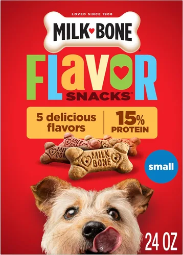 Miniatura 7 de Milk-Bone Mini's Flavor Snacks - Golosinas para perros, 2.5 onzas (paquete de 20), perfectos para paseos, tamaño de viaje, recuerdos de fiesta