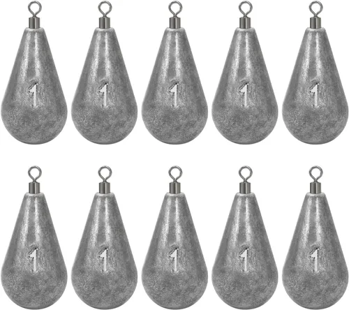 Miniatura 14 de BLUEWING Pesas de pesca giratorias de fundición de 1/2oz-8oz Drop Shot Dipsey plomo agua salada