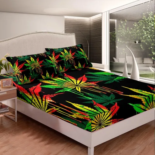 Miniatura 20 de Feelyou - Juego de sábanas con diseño de árbol de la vida, sábana bajera ajustable con ramas de temática natural, juego de ropa de cama, flores