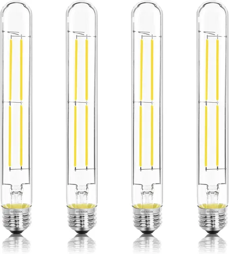 Miniatura 22 de Bombillas LED tubulares T10 de 5 pulgadas, bombillas Edison vintage E26 de 4000 K, regulables, 4 W igual a 40 vatios, 400 lúmenes, bombillas