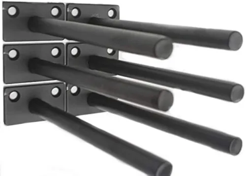 Miniatura 9 de 4 soportes de estante flotante de acero sólido negro de 5 pulgadas, soportes ocultos para estantes flotantes de madera, soporte oculto para estantes