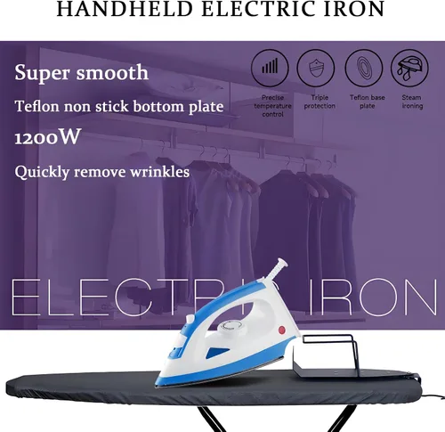 Miniatura 6 de Plancha eléctrica, plancha de vapor, 1200 W, vaporizador, portátil y portátil, con cinco controles de temperatura, elimina rápidamente los olores