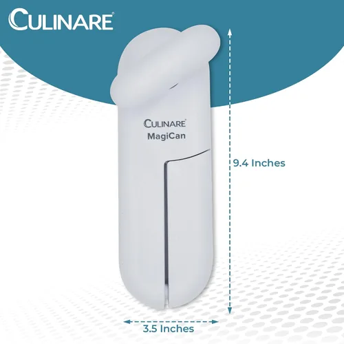 Miniatura 3 de Culinare MagiCan, abrelatas manual con liberación de tapa, accesorios de cocina para abridor de tapas resistentes, manual para el abrelatas de Blanco