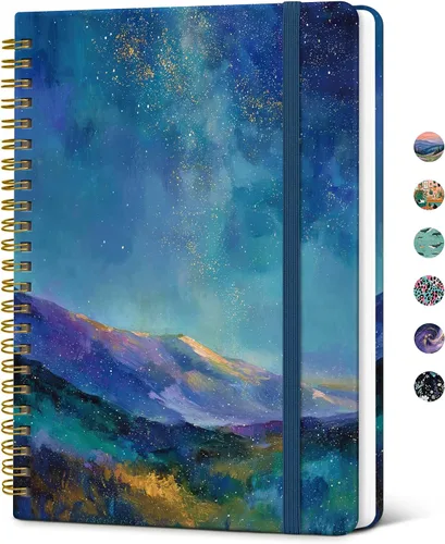 Miniatura 30 de Taja Cuaderno de Diario en Espiral con Líneas para Mujeres, A5 Lindo Cuaderno de Tapa Dura con Rayas Universitarias para Trabajo y Toma de Notas