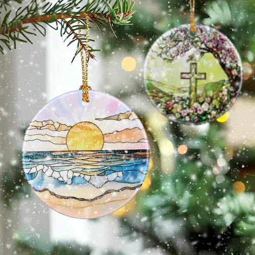 Miniatura 5 de Adorno de puesta de sol de playa, adorno de Navidad, decoración de árbol de Navidad, decoración de vacaciones, relleno de calcetines, idea de regalo