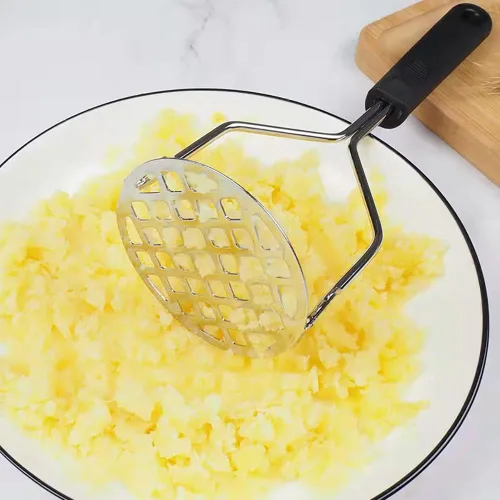 Miniatura 7 de Triturador de patatas con mango antideslizante, herramienta de cocina de acero inoxidable para papas, batatas, frijoles, verduras, frutas, alimentos