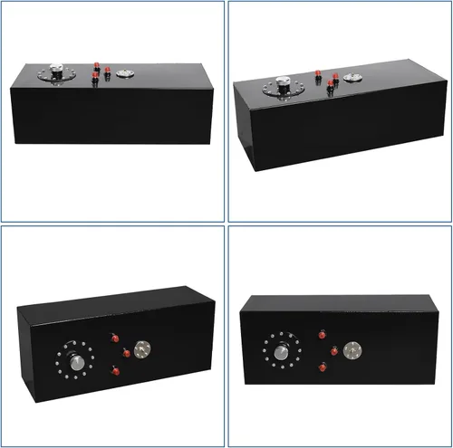 Miniatura 6 de Kit de Tanque de Combustible de Aluminio Celda de Combustible de 15 Galones Universal 57L Pulido Carreras Calle Drift Strip Tanque de Combustible