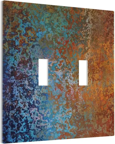 Miniatura 67 de Placa Decorativa de Pared Beige Boho de Mediados de Siglo Sol Abstracto 1-Gang Retro Años 70 Arte Geométrico Moderno con Arco Eléctrico Interruptor