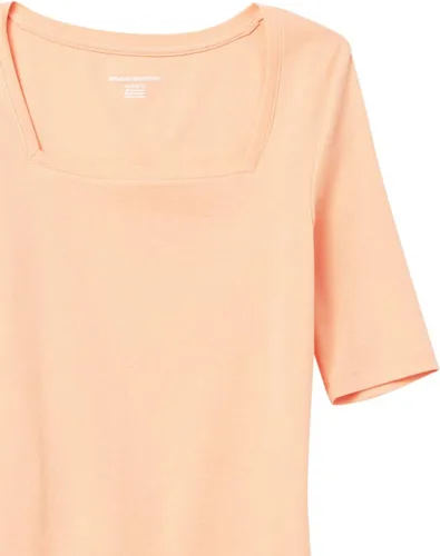 Miniatura 73 de Amazon Essentials - Camiseta de manga corta y cuello cuadrado para mujer