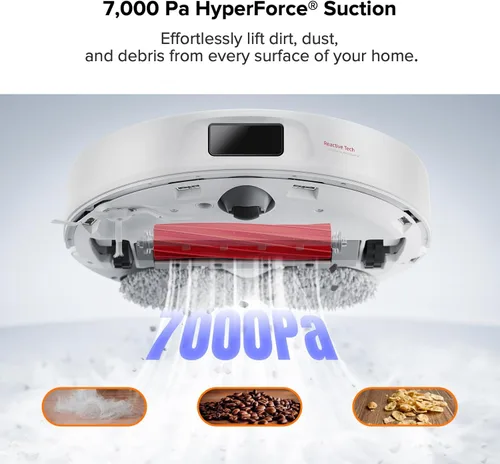 Miniatura 6 de roborock Qrevo Pro Robot Aspiradora y Trapeadora con Diseño FlexiArm de Trapeado de Bordes, Lavado Dinámico de Trapeador con Agua Caliente y Secado
