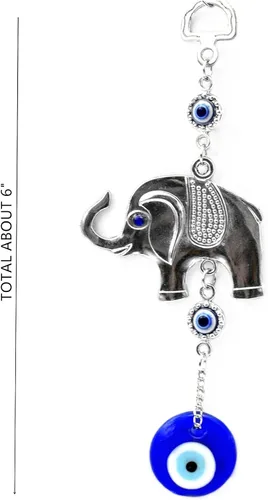 Miniatura 4 de Decoración para colgar en la pared de elefante azul con elefante de la suerte -021