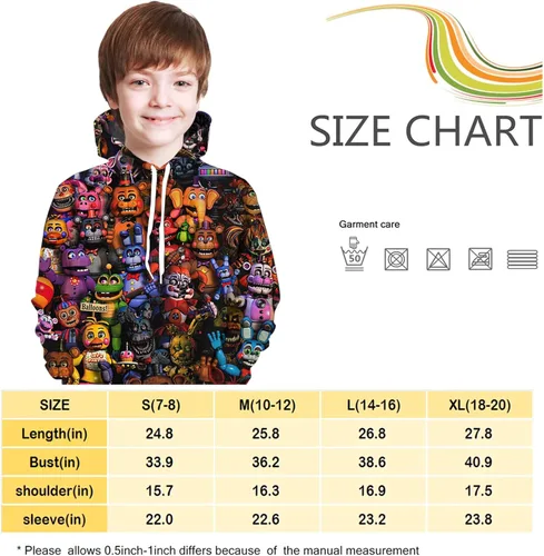 Miniatura 5 de WAYASDCU Boys and Girls Hoodie Teen 3D Printed Pullover Sweatshirt Kids Cartoon Game Sports Tops