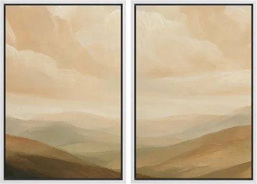 Miniatura 72 de SIGNWIN Lienzo enmarcado para pared, juego de arte sereno de paisaje de pantanos, ilustración rústica, arte moderno, minimalismo, decorativo