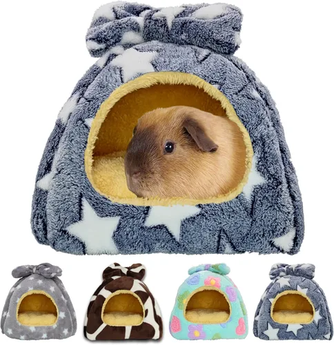 Miniatura 8 de Cama de conejillo de indias, cama de conejo, accesorios cálidos para casa de escondite para animales pequeños, hámsters, chinchillas, conejitos Verde