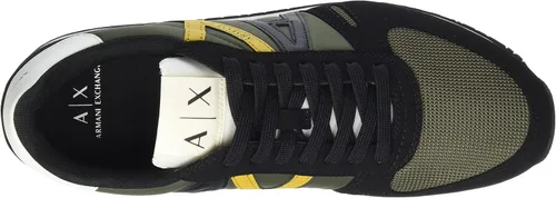 Miniatura 5 de AX ARMANI EXCHANGE Zapatos deportivos de cuero con logotipo para hombre Blanco