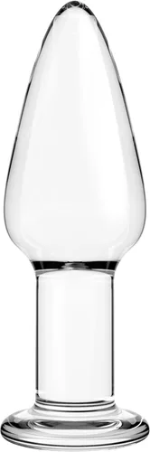 LEEWEDENG Tapones de cristal de 4.33 pulgadas, tapones anales transparentes para entrenamiento con base plana, juguetes sexuales para hombres,