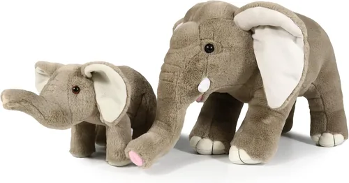 Miniatura 3 de Ice King Bear Juego de animales de peluche para mamá y bebé, animales salvajes del zoológico (elefante)